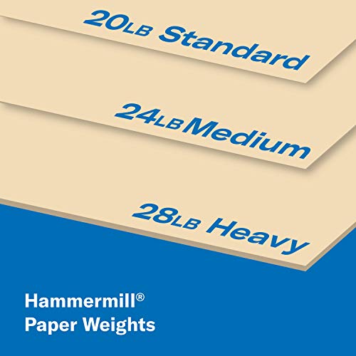 Hammermill Colored Paper, 20 lb Tan Printer Paper, 8.5 x 111 Ream (500 Sheets) Made in the