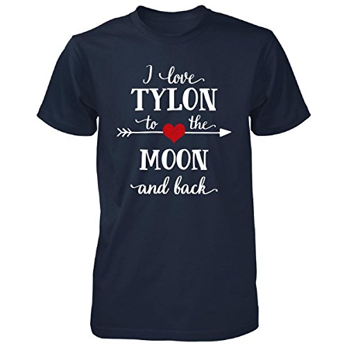 I Love Tylon To The Moon And Back.gift For Girlfriend - Unisex Tshirt Navy 2XL