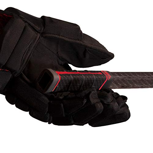 Buttendz Future Replacement Hockey Grip - Step Down Knob with Twirl (Black w/Fire Drip) - Thumbnail 4