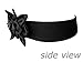 Nanxson Women's Belt Flower Wide Elastic Waist Band PDW0050 (black)
