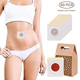 50Pcs Weight Loss Stickers, Shinely Fat Burning Abdominal Fat Away Sticker Magnets,For Beer Belly, Buckets Waist, Waist Abdominal Fat, Quick Slimming (50PC)
