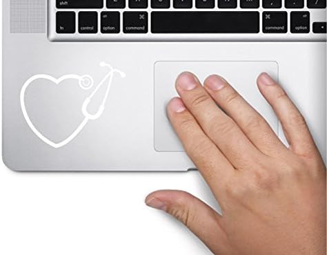 Stethoscope RN heart nurse Symbol Decal Laptop Skin Macbook Trackpad Keypad Sticker