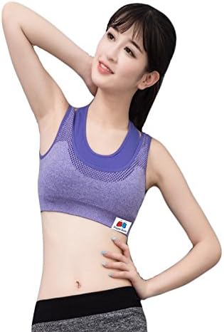 GRAPPLE DEALS Women's Comfort Revolution Workout Fitness Sports Bras Fake Two Pieces Yoga Athletic Gym High Impact Underwire Padded Seamless Strap Racerback.