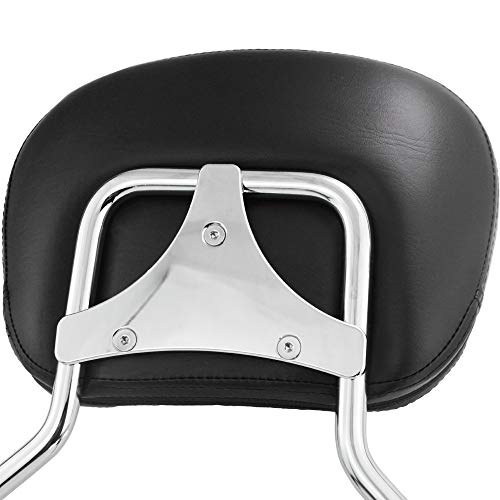 Chrome Detachable Passenger Sissy Bar Backrest Pad and Stealth Luggage Rack for Harley Davidson Touring Road King Electra Road Glide FLH FLHX FLT FLHR FLTR 2009-2019