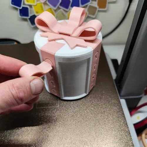 Novelty Valentine's Day Gift Box, 3D Printed Puzzle Container, 10 x 15 cm (Pink)