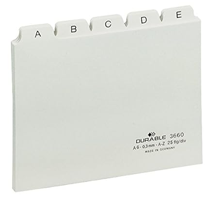 Durable 366002 Leitregister A - Z (A6 quer) 1 Stück weiß