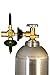 Latex Mylar Balloon Filler Inflator | Forged Brass Body | for Helium Gas Service | Content Gauge | with Hand Tight Connection | Easy to Control Rubber Tilt Auto Shut Off Valve | Low Maintenance