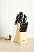 Sunbeam 70329.13 Westmont 13Piece Cutlery Set In Pine Wood Block, Black Handles