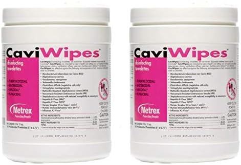 CaviWipes Metrex Disinfecting Towelettes Canister Wipes, 160 Count (2-Pack)