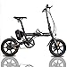 ECOTRIC Portable Electric City Bike Aluminum 14 inch Folding Frame with Detachable 36V/8AH Battery Lithium Battery 250W Motor Suitable for Teen and Adult (Black)thumb 1