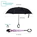 ZOMAKE Double Layer Inverted Umbrella Cars Reverse Umbrella, UV Protection Windproof Large Straight Umbrella for Car Rain Outdoor With C-Shaped Handle