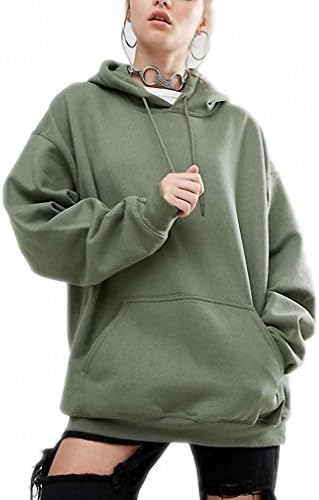 Causal Women Sweatshirt Long Sleeve Hoodies Sweatshirts Hooded Female Pullovers Plus Size WS1980E Army Green XXXL