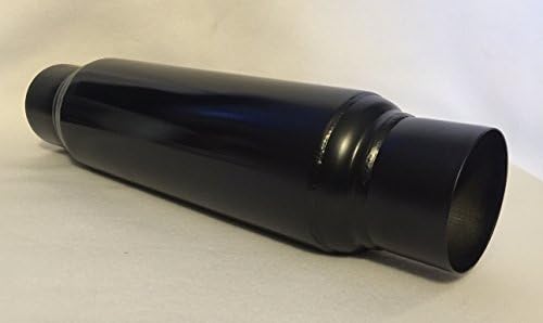 FLAT BLACK 2.5" X 4.0" X 16"L MUFFLER/RESONATOR - SINGLE