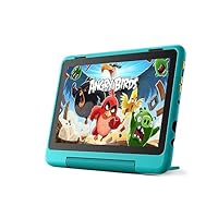 Amazon Fire HD 8 Kids Pro tablet- 2022, ages 6-12 | 8” HD screen, slim case for older kids, ad-free content, parental controls, 13-hr battery, 32 GB, Hello Teal