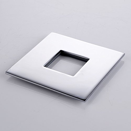 KES BRASS Shower Faucet Body Valve and SOLID Stainless Steel Trim Square Concealed Replacement for Bathroom Showering System G 1/2, Polished Chrome, L6711