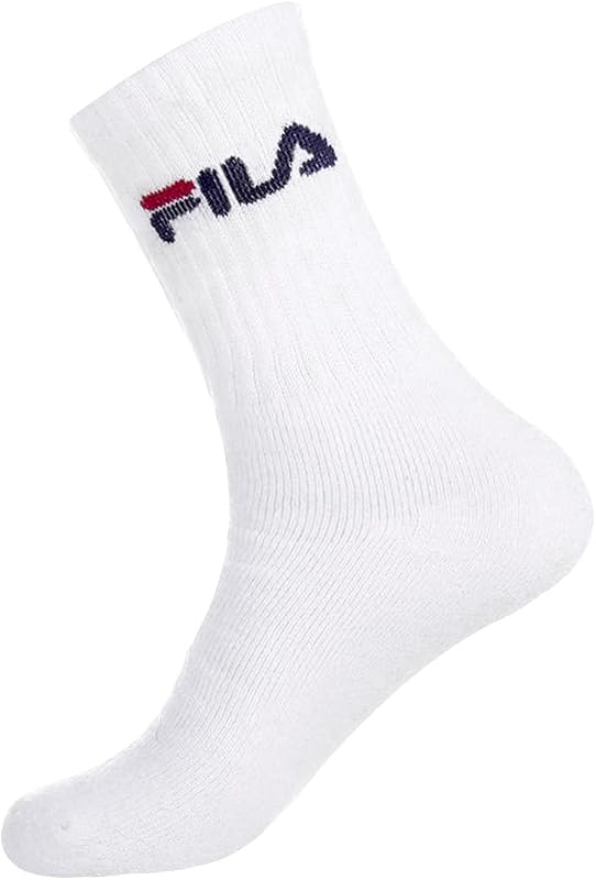 Calzini Uomo Tennis Set di 6 Calze Sportive Uomo Tessitura con Imbottiti e Traspiranti, Bianchi, Taglie 39/42