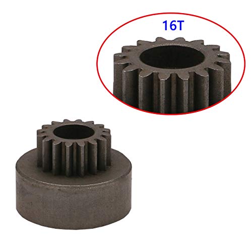 ZYCST 16T Flywheel Clutch Bell & Ball Bearings Set for HSP 94188 1/10 RC 1:10 Car Upgrade Parts Aluminum Alloy 16 Teeth Flywheel Assembly Kit Set (Color: Blue)