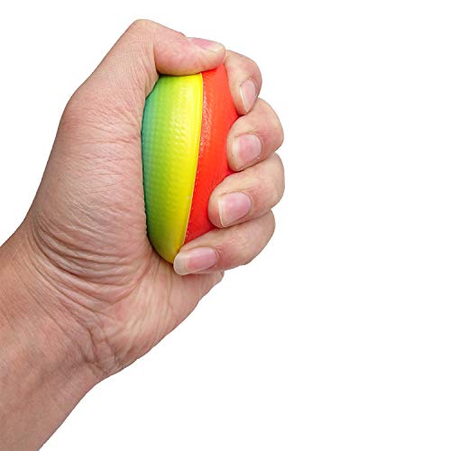 Goiio 3.5inch Football Stress Balls, Mini Foam Squeeze Sports Balls ,12 Pack,4 Color. - Thumbnail 3