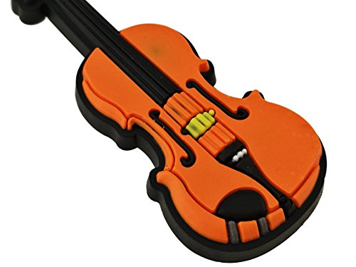 Creative Bright Color Musical Instrument Keychain Key Ring Figure For Gift Decoration (Violin)