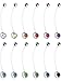 Hestya 12 Pieces 14 G Flexible Belly Ring Sport Maternity Navel Button Rings Pregnancy Retainer Body Piercing, 1 1/2 Inch