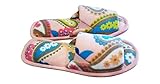 Dearfoams Women's Terry Pink Print Microfiber Quilted Open-Toe Slippers