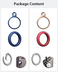 2 Packs Airtag Holder Key Ring with Soft TPU