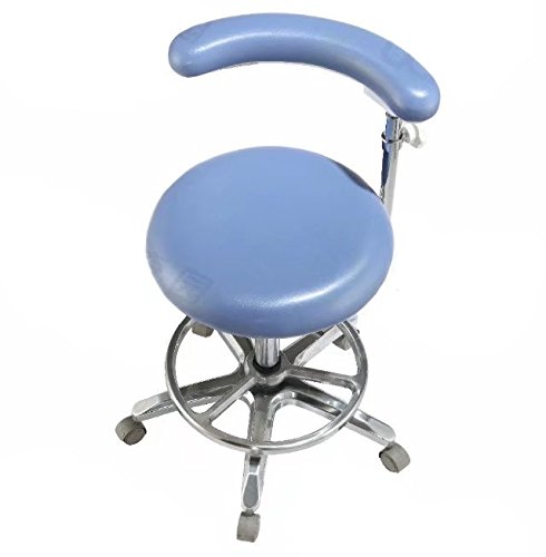 Aphrodite Deluex New Style Upgraded Dental Office Assistant Stool Nurse Chair Micro Fiber Leather by Purple-Violet