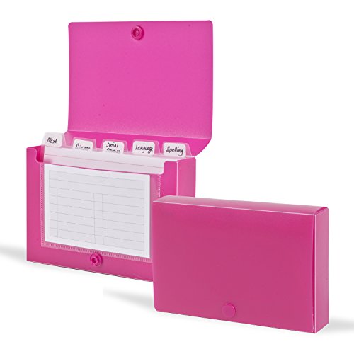 DocIt Index Card Holder 3" x 5" for Storing Recipe Cards, School Index Cards & More (4-Pack)