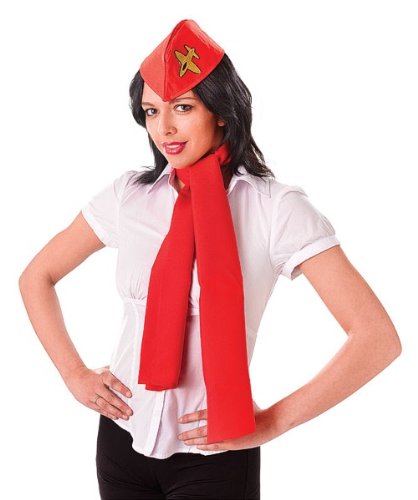 Ladies Air Hostess Hat & Scarf Set