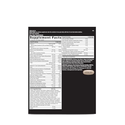 GNC Mega Men Focus and Cognition Vitapak Program, Convenient, Complete Nutrition, 3 Products in 1 Packet, Clarity, Focus, Energy, Concentration, Works on Day One, 100mg Caffeine, 30 Daily Packs