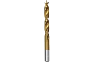 TIBOO DAY Brad Point Wood Drill Bits for Woodworking, 9mm (23/64") Dia Brad Point Drill, High Speed Steel Metric Brad Point Drill Bits with Double Flutes Design for Soft & Hard Woods MDF Acrylic