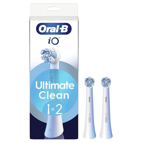 Oral-B iO Series Ultimate Clean, Original-Ersatzbuerstenkoepfe, rund, mit ueberkreuzten Borsten fuer fortschrittliche Tiefenreinigung und Plaque-Entfernung, entworfen fuer Oral-B iO elektrische Zahnbuersten
