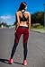 FITTOO Women's Heart Shape Yoga Pants Sport Pants Workout Leggings Sexy High Waist Trousers-Red(S)