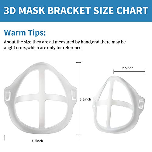 3D Face Bracket [6 PCS] for Comfortable Breathing,Clear Washable Reusable Face Inner Support Frame | Soft Silicone Face Internal Bracket Creating More Space for Lipstick Protector