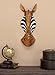Deco 79 Wood Zebra Mask, 20 by 7-Inch