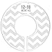 Baby Closet Size Dividers, Light Grey, Set of 6 Organizers, Stripe, Chevron