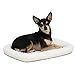 18L-Inch White Fleece Dog Bed or Cat Bed w/ Comfortable Bolster | Ideal for "Toy" Dog Breeds & Fits an 18-Inch Dog Crate | Easy Maintenance Machine Wash & Dry | 1-Year Warranty primary
