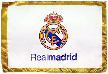 BANDERA OFICIAL REAL MADRID MODELO BLANCO 150X100CM