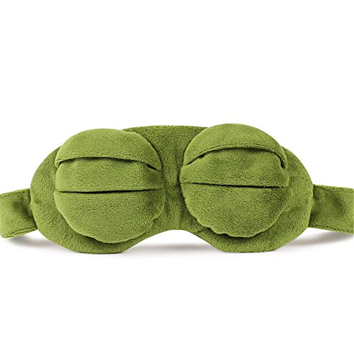 Cartoon Sleep Mask,3D Frog Eye Mask Travel Sleep Soft Padded Shade Cover Rest Relax Blindfold for Children and Adults