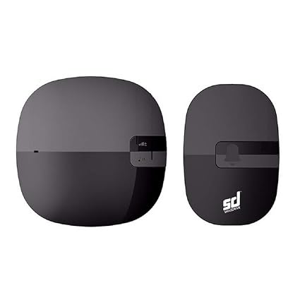 Smiledrive Wireless Remote Doorbell-Weatherproof Door Bell with 500 ft+ Operating Range, 50+ Chimes, No Batteries Required for Receiver