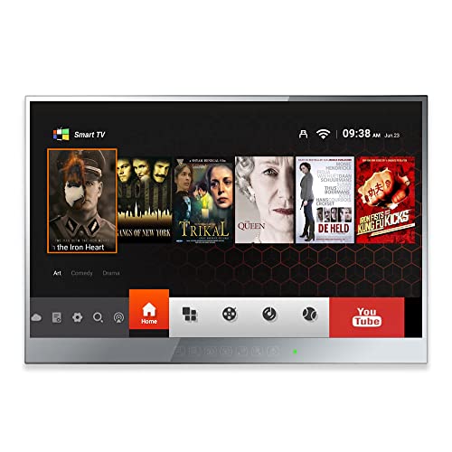 Soulaca 22 inches Smart Mirror TV Android Waterproof IP65 Built-in WiFi Bluetooth with Panel Touch Keys New 2024
