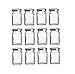 Nakpunar 12 pcs, 3.75 oz Mini Square Glass Jars for Jam, Honey, Wedding Favors, Shower Favors, Baby Foods, DIY Magnetic Spice Jars