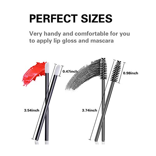 INFILILA 200Pcs Disposable Makeup Applicators Kit-100Pcs Mascara Wands,100Pcs Lip Applicators,Mascara Lipstick Makeup Brushes Eyelash Lip Gloss Brushes Applicators,Cosmetic Tool - Thumbnail 5