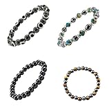 Magnetic Stretch Black Simulated Hematite Bracelet