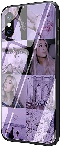 Ariana Grande Tempered Glass Phone Case Cover for iPhone Xs Max XR X 8 7 6 6S Plus (G9,for iPhone 6plus 6splus)