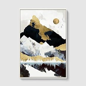 Framed Home Artwork Nordic Style Abstract Color for...