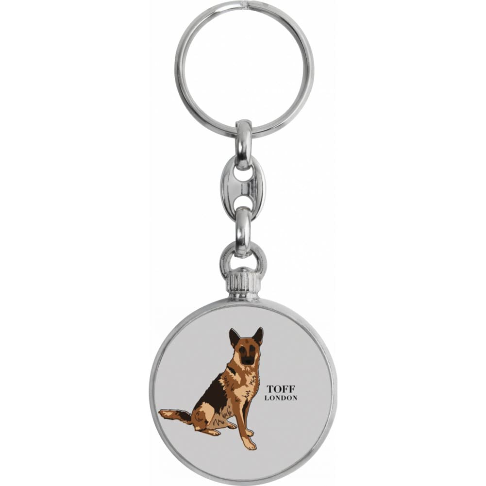 Toff London Brown German Shepherd Dog Keyring