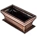 H Potter Rectangular Planter with Antique Copper Finish Indoor Outdoor Garden Pot and Plant Window Box for Succulent Flowers Dimensions 12 x 6 x 6 Inches Gar554
