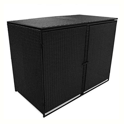 image for HEATAPPLY Waste Containment Accessory, Double Wheelie Bin Shed Poly Ra