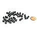 Koplow Games 50 Six Sided D6 5mm .197 Inch Die Small Tiny Mini Miniature Black Dice